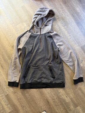 Men's Two-Tone Gray Zip Hoodie Pullover